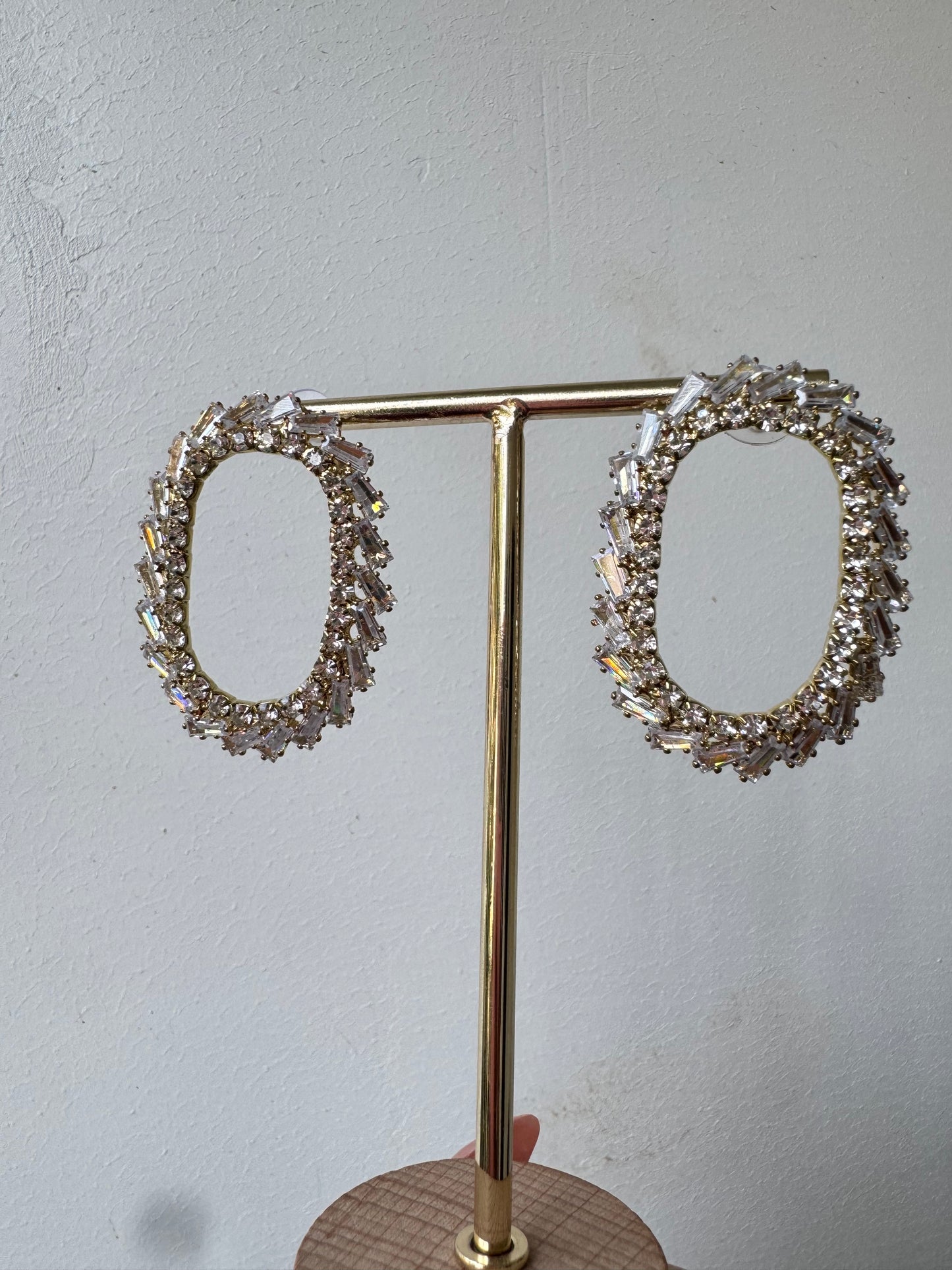 Crystal Halo Hoops